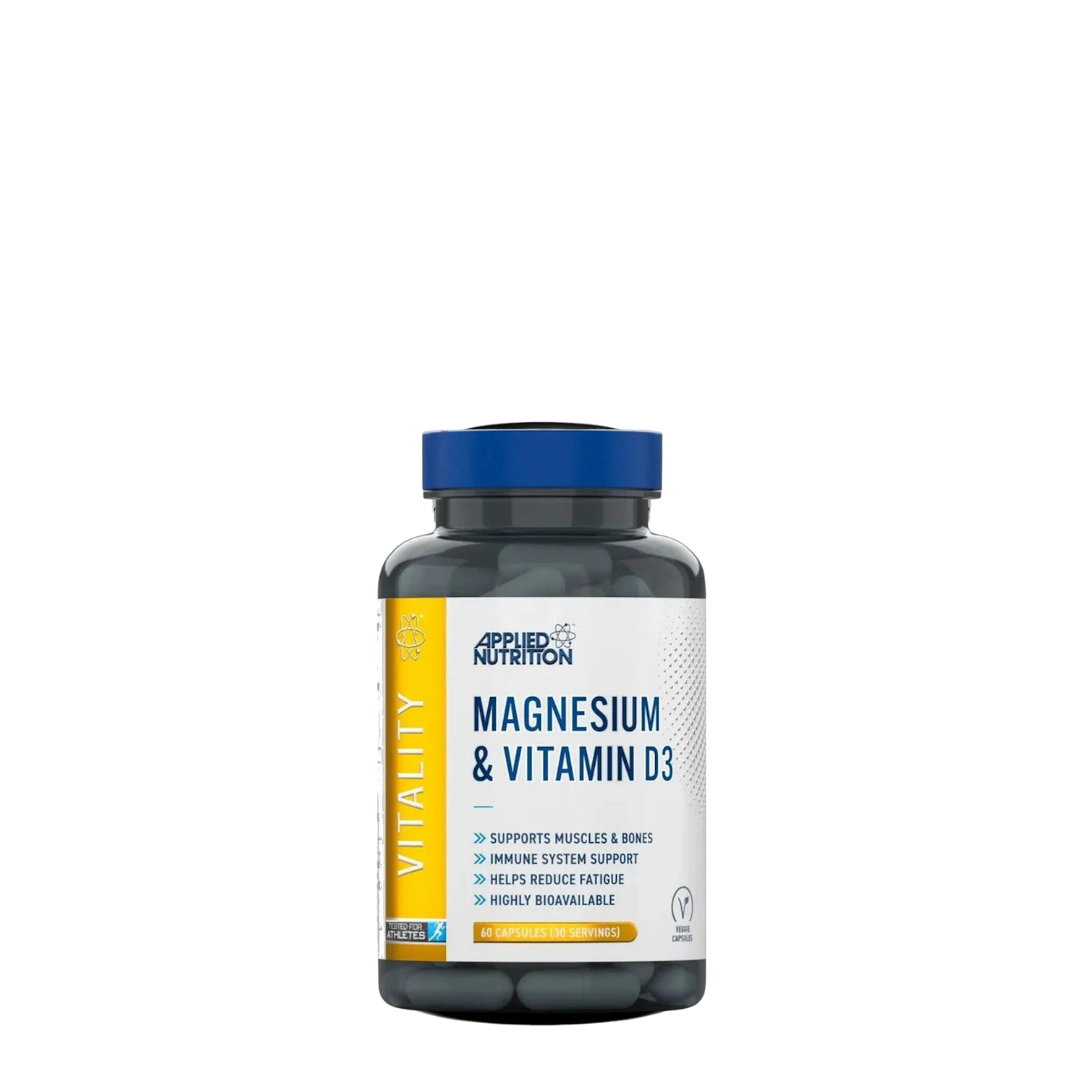 Applied Nutrition, Magnesium & Vitamin D3, 60 Kapseln