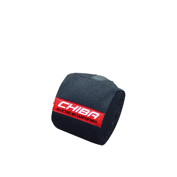 Chiba, Kniebandage Black Line, aufgerollt