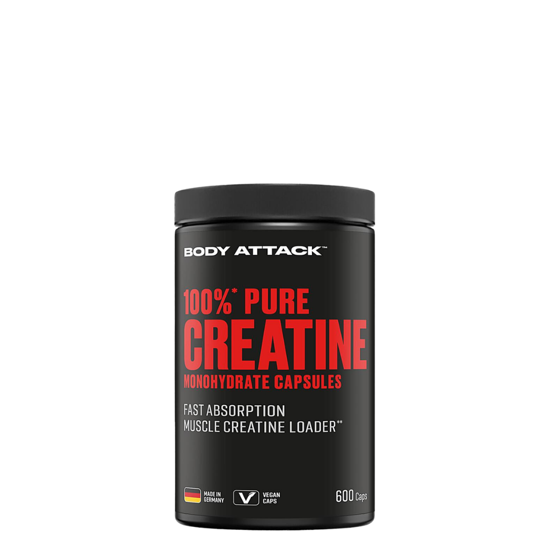 Body Attack, 100% Pure Creatine, 600 Kapseln