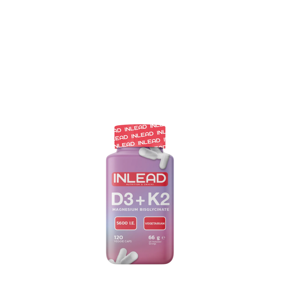 Inlead, Vitamin D3 + K2 + Magnesium, 120 Kapseln