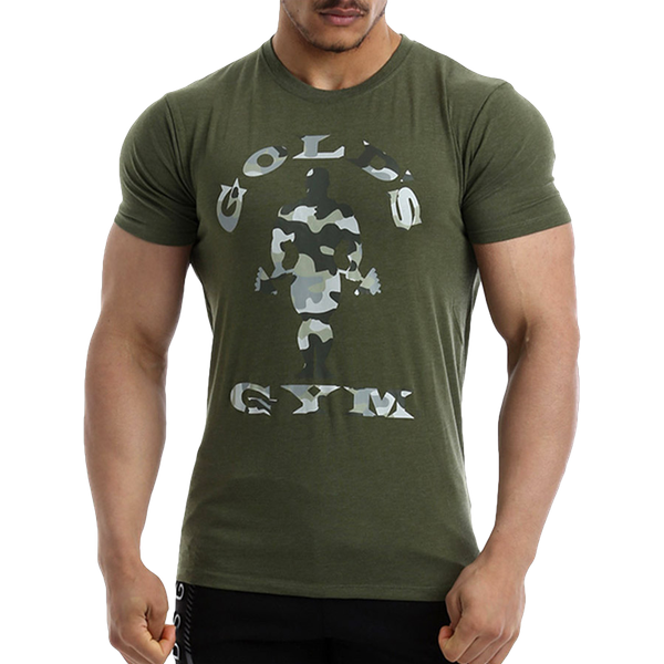 Golds Gym, Camo Joe Printed T-Shirt -Army