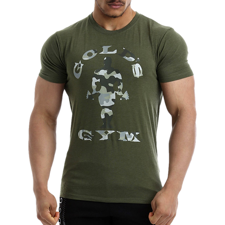 Golds Gym, Camo Joe Printed T-Shirt -Army