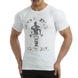Golds Gym, Camo Joe Printed T-Shirt -White